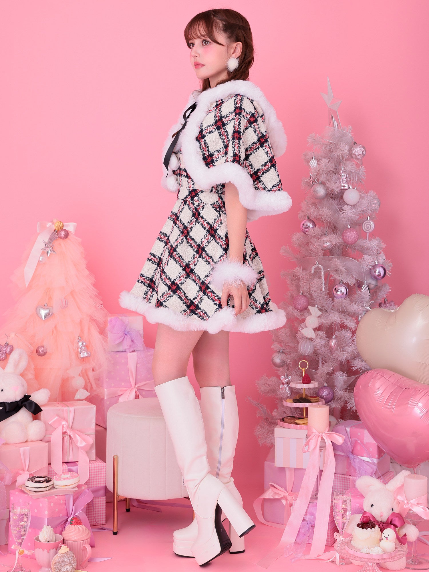 【2点セット】tartan check santa タータンチェックサンタ ミックス vcsst-250150