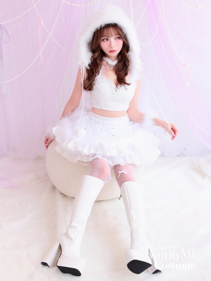 【3点セット】HUG ME ふわふわ ホワイト vcsot-250175