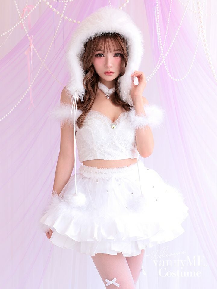 【3点セット】HUG ME ふわふわ ホワイト vcsot-250175