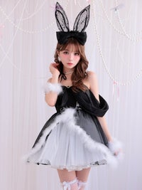 【3点セット】Alice in bunny party アリスインバニーパーティー ブラック vcsbn-250170-2b