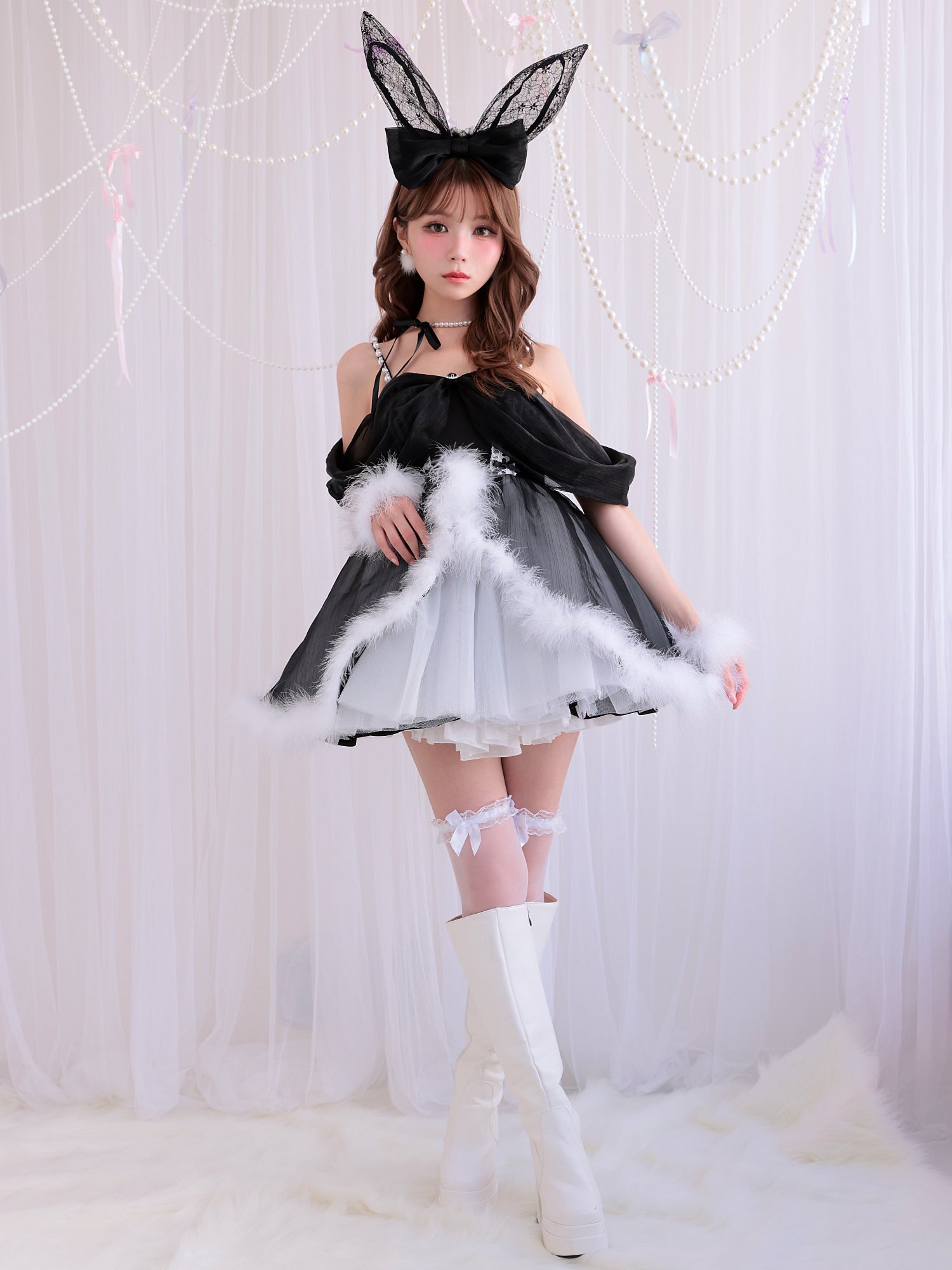 【3点セット】Alice in bunny party アリスインバニーパーティー ブラック vcsbn-250170-2b