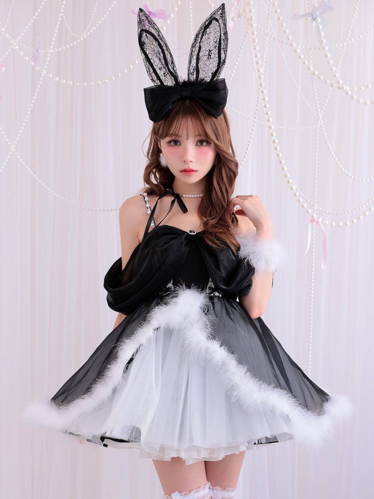 【3点セット】Alice in bunny party アリスインバニーパーティー ブラック vcsbn-250170-2b
