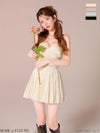 ROBE de FLEURS ローブドフルール 【XSサイズあり】 オーガンジーベアツーピースフレアミニキャバドレス