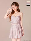 ROBE de FLEURS ローブドフルール 【XSサイズあり】 オーガンジーベアツーピースフレアミニキャバドレス fm4149