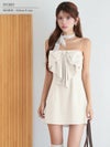 AngelR エンジェルアール ベアトップビックリボンストライプフレアマイクロタイトミニドレス ar25253-ks