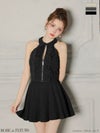 ROBE de FLEURS ローブドフルール 【XS～Lサイズあり】 レースハイネックセットアップフレアミニキャバドレス