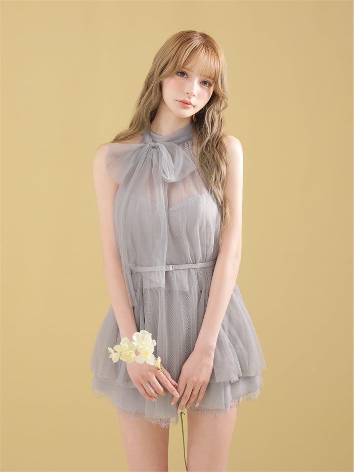 ROBE de FLEURS ローブドフルール 【XSサイズあり】ハイネックウエスト