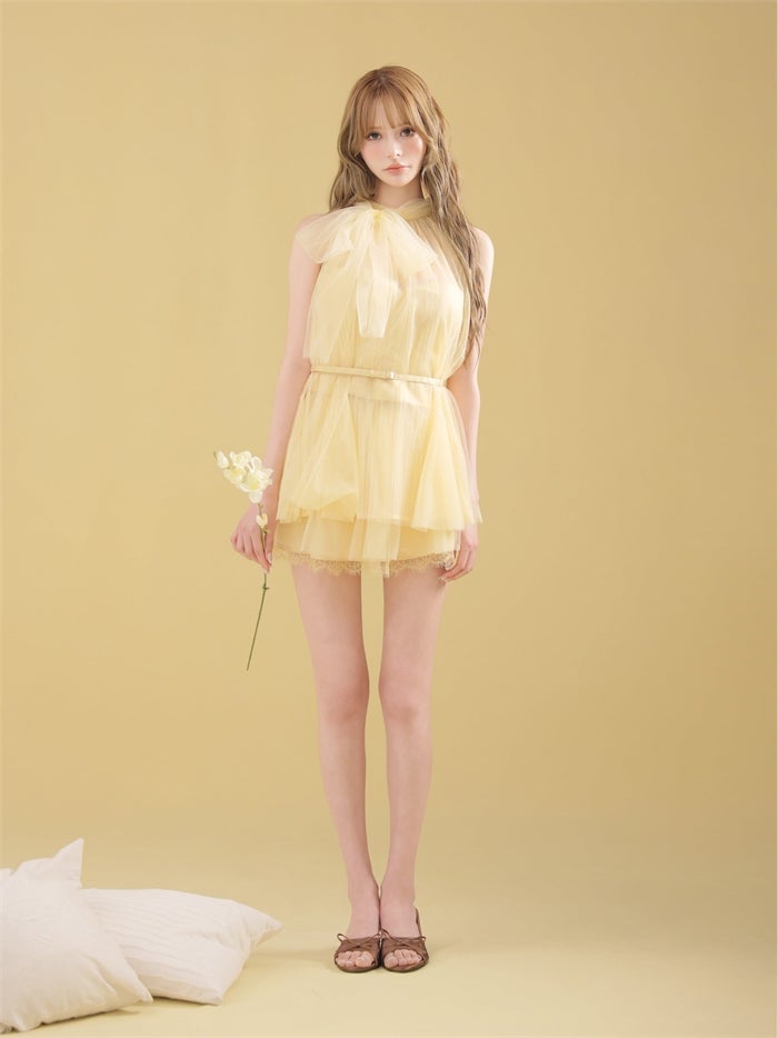 ROBE de FLEURS ローブドフルール 【XSサイズあり】ハイネックウエスト