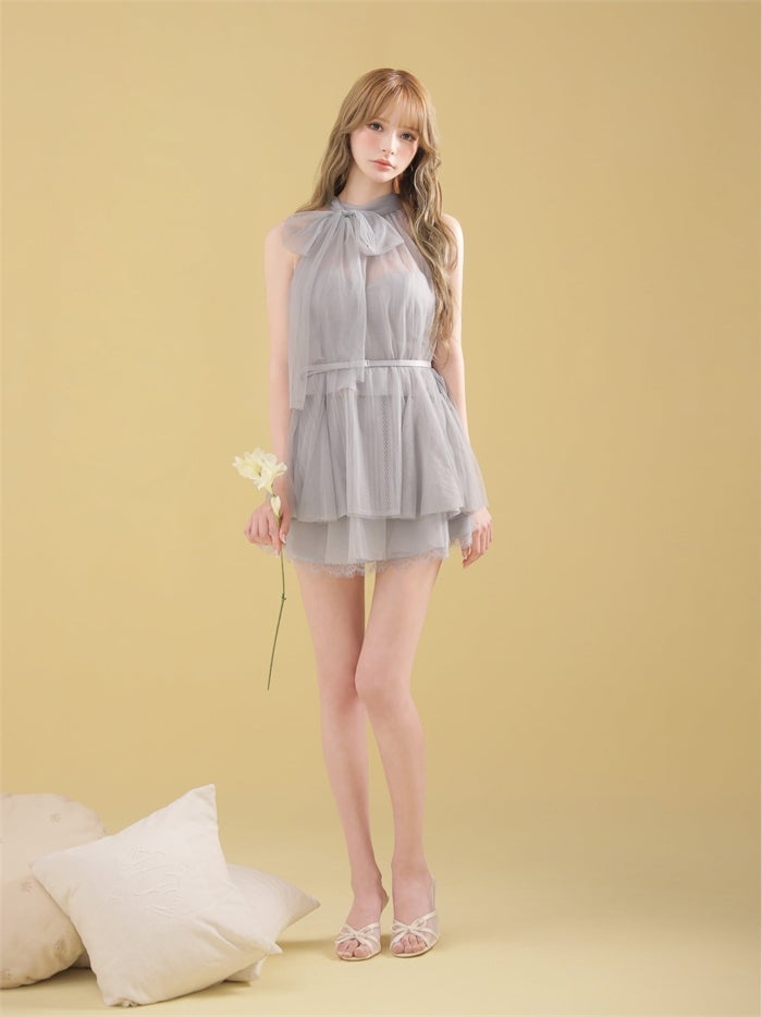 ROBE de FLEURS ローブドフルール 【XSサイズあり】ハイネックウエスト