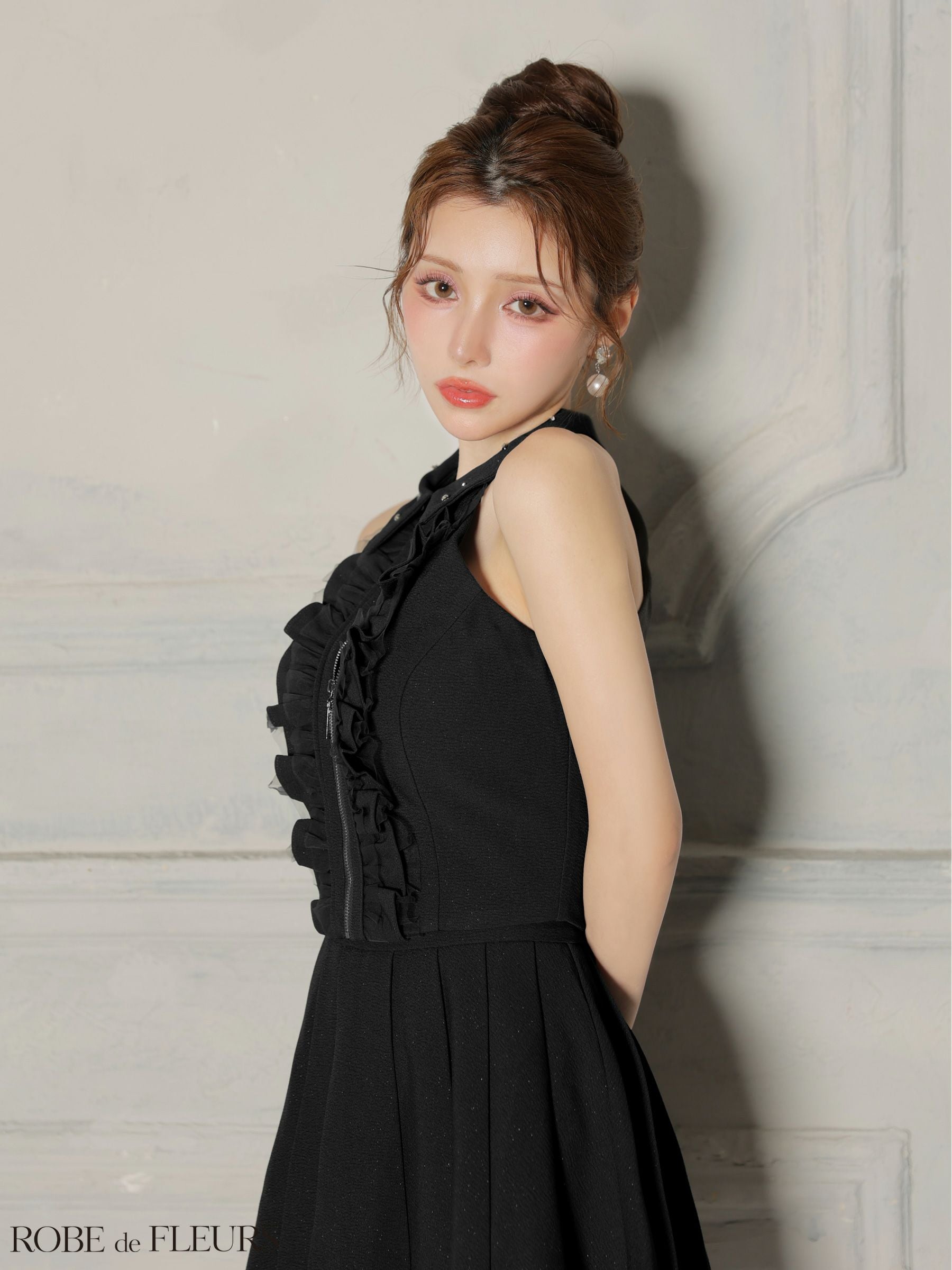 ROBE de FLEURS ローブドフルール 【XSサイズあり】レースハイネック