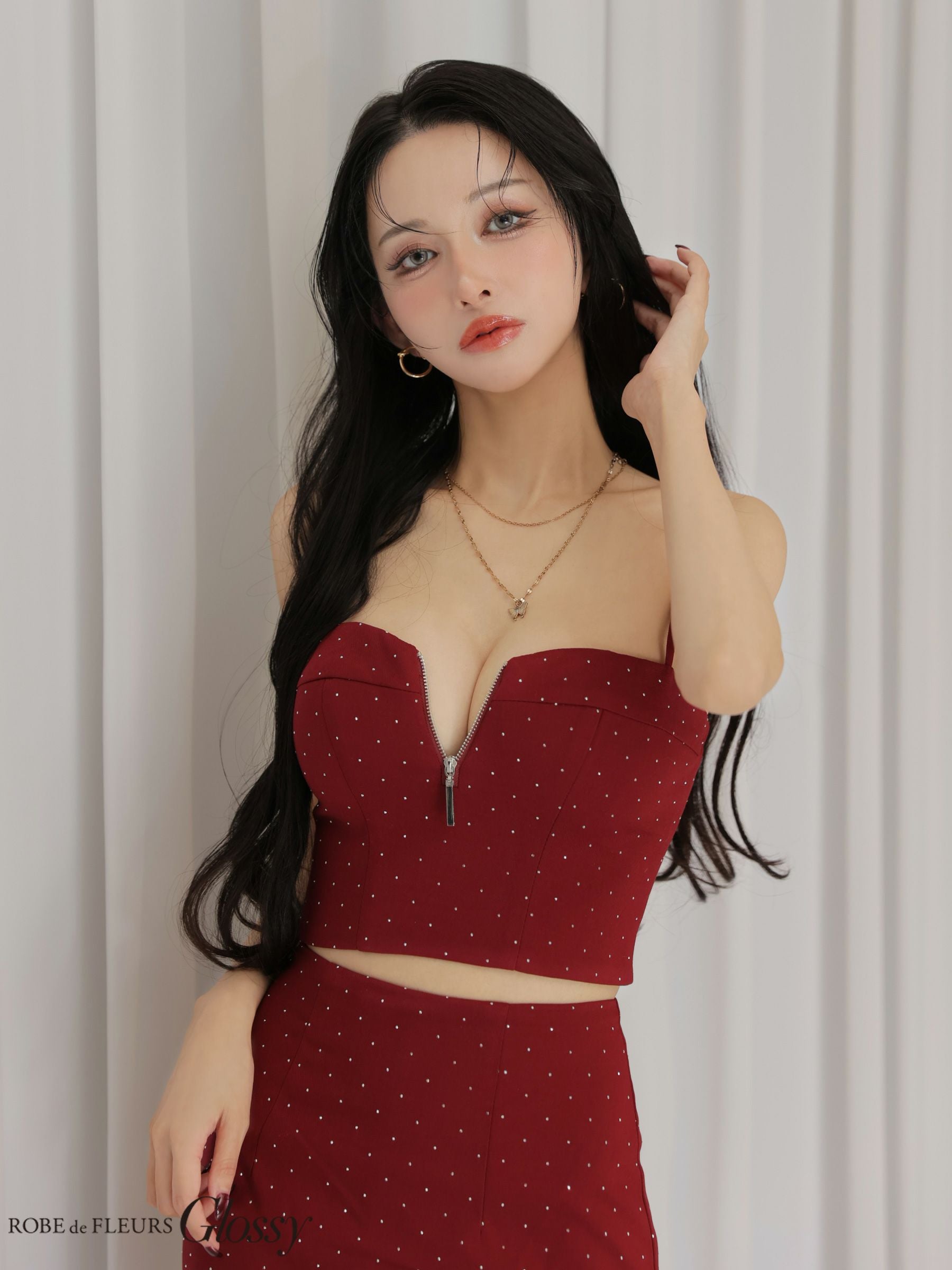 Glossy ローブドフルールグロッシー 【XSサイズあり】ストーンキャミ