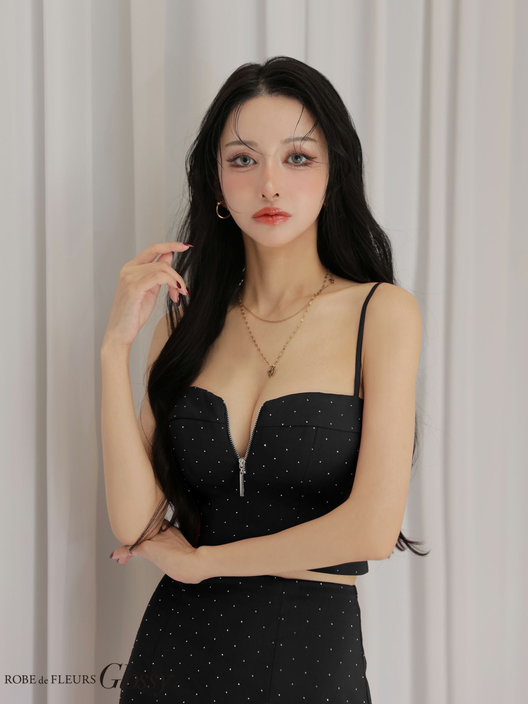 Glossy ローブドフルールグロッシー 【XSサイズあり】ストーンキャミ