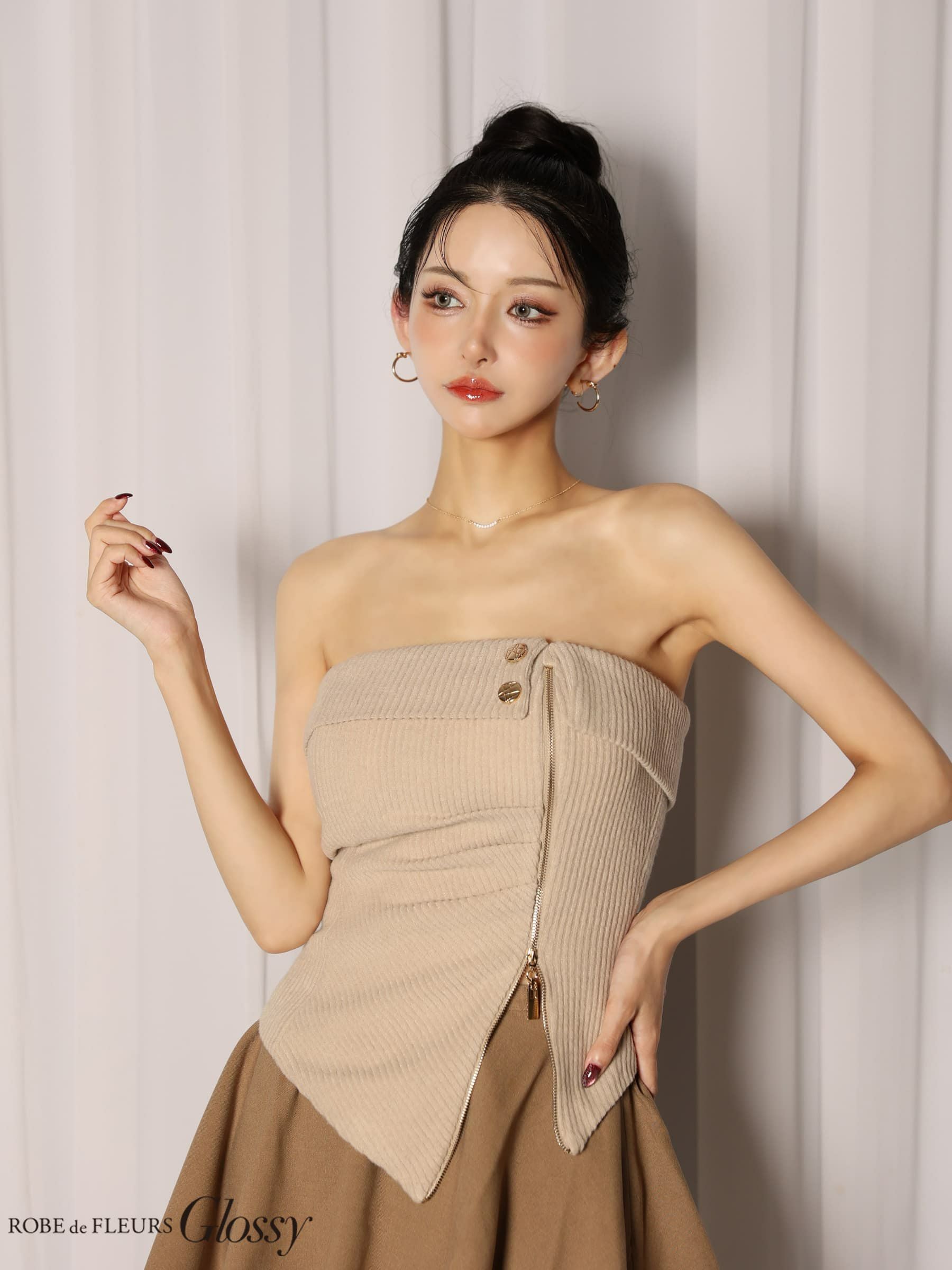 Glossy ローブドフルールグロッシー 【XSサイズあり】ベアトップ