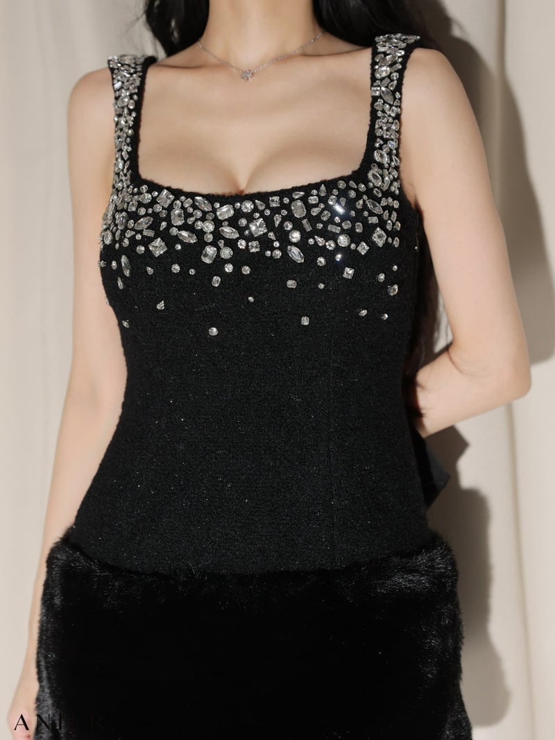  ROBE de FLEURS anier.ROBE ローブドフルール アニエルローブ 【XSサイズあり】Big Ribbon Jeweled Fur Santa fm-anier4610-c