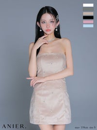 ROBE de FLEURS anier.ROBE ローブドフルール アニエルローブ  【XSサイズあり】Simple bear bijou mini dress シンプルベアビジューミニドレス fm-anier4056