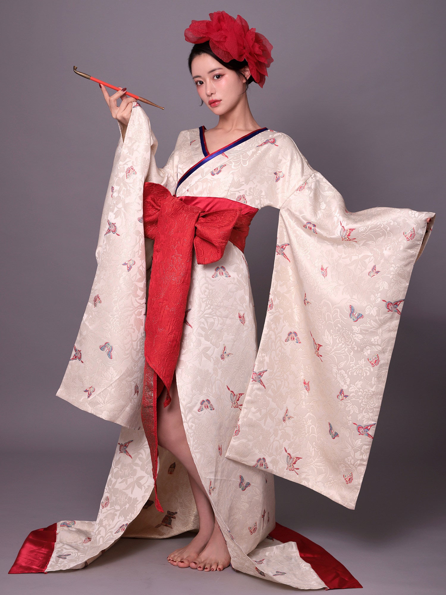 花魁 コスプレ 和柄 本格和装 着物 花魁ドレス 椿 TSUBAKI｜vcsot-250675