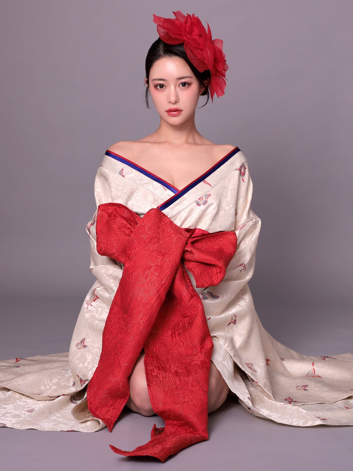 花魁 コスプレ 和柄 本格和装 着物 花魁ドレス 椿 TSUBAKI｜vcsot-250675