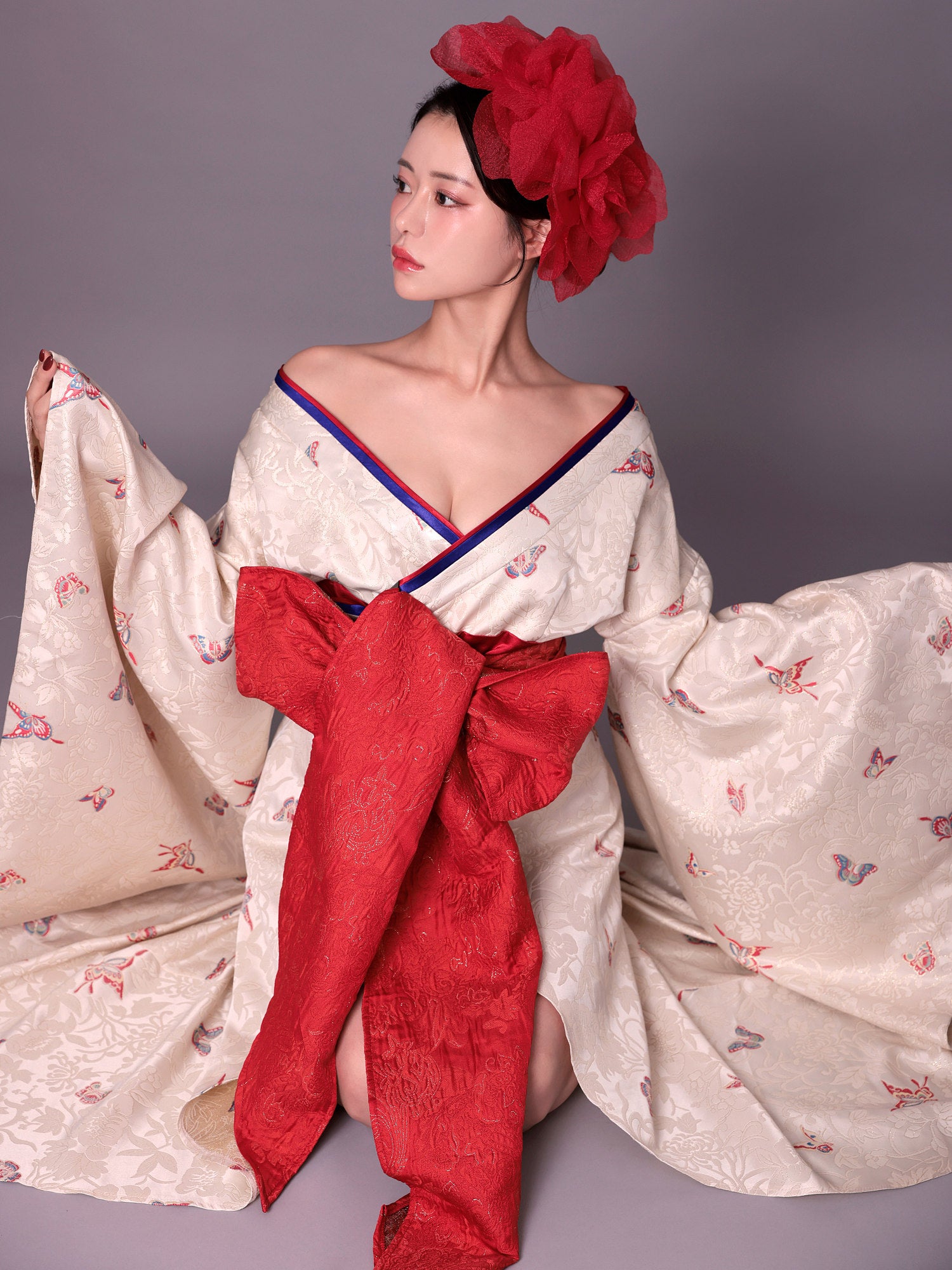花魁 コスプレ 和柄 本格和装 着物 花魁ドレス 椿 TSUBAKI｜vcsot-250675