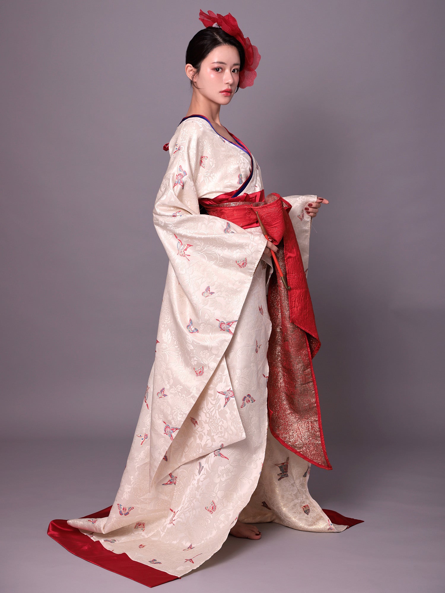 花魁 コスプレ 和柄 本格和装 着物 花魁ドレス 椿 TSUBAKI｜vcsot-250675