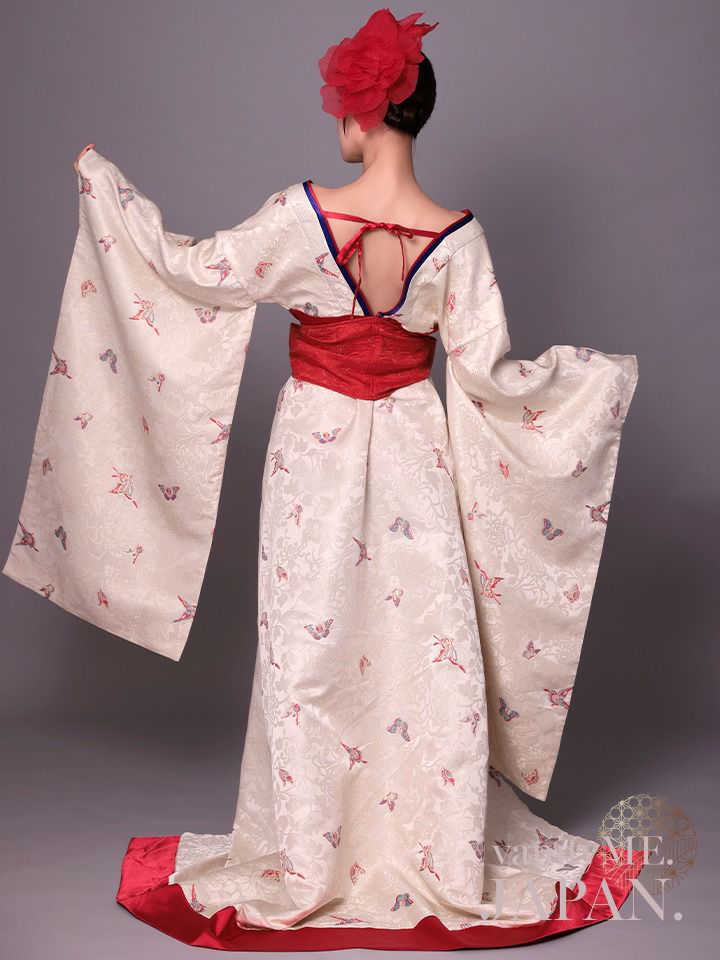 花魁 コスプレ 和柄 本格和装 着物 花魁ドレス 椿 2点セット】花魁 コスプレ 和柄 本格和装 着物 花魁ドレス 椿 TSUBAKI