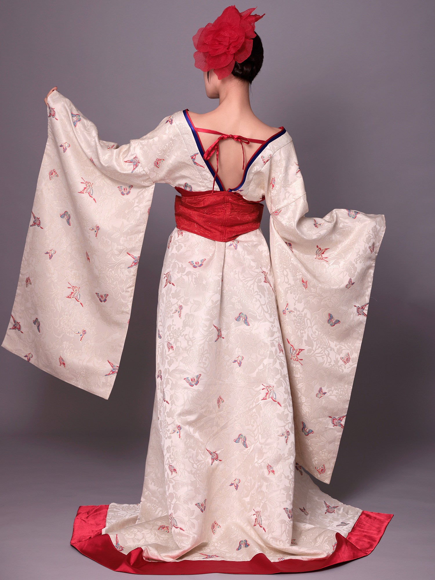 花魁 コスプレ 和柄 本格和装 着物 花魁ドレス 椿 TSUBAKI｜vcsot-250675