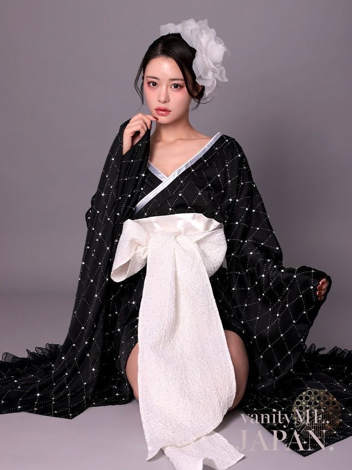 2点セット】花魁 コスプレ 和柄 本格和装 着物 花魁ドレス ジュエリー