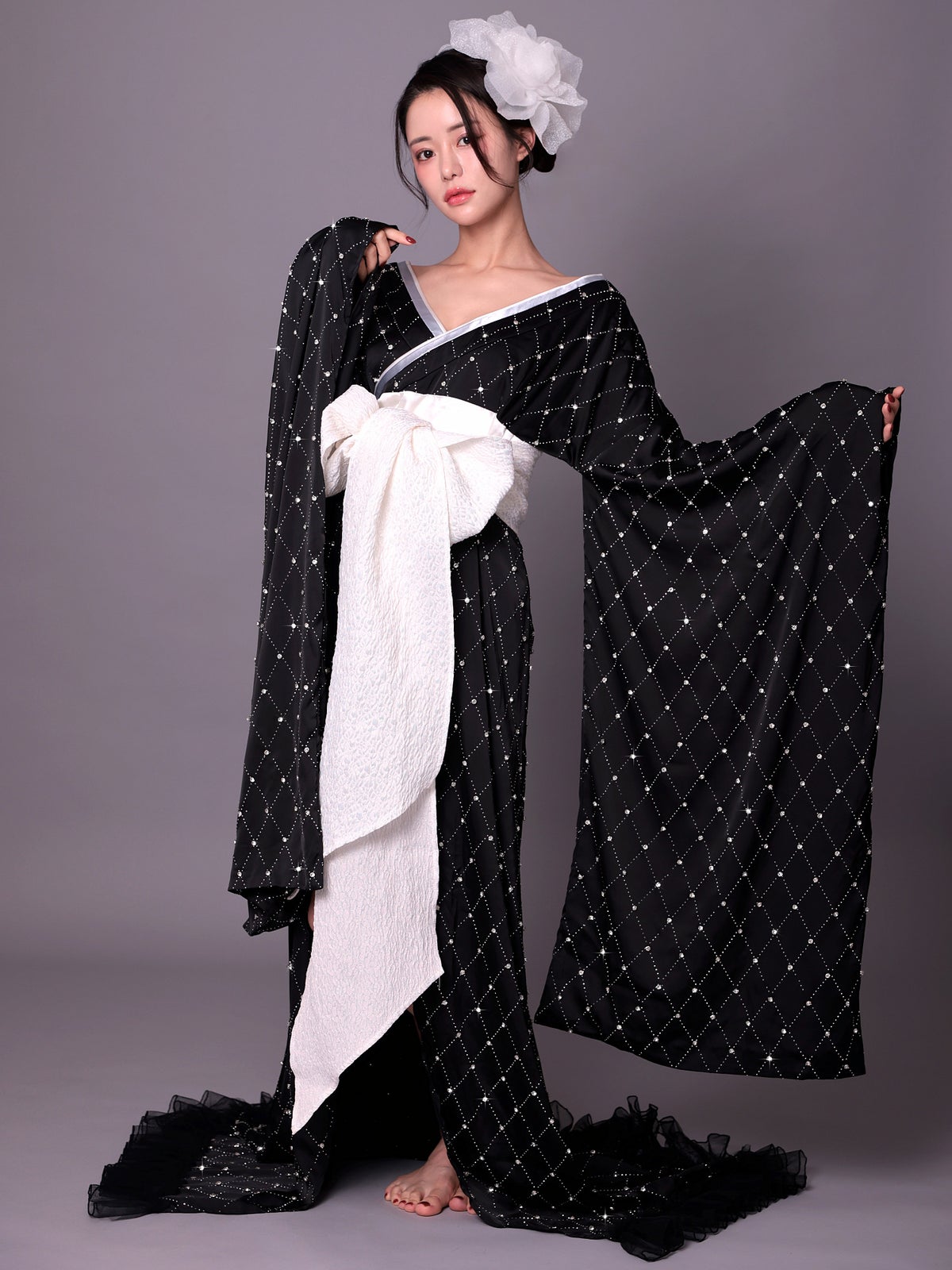 【2点セット】花魁 コスプレ 和柄 本格和装  着物 花魁ドレス ジュエリーコア jewelry core OIRAN｜vcsot-250755-1-ac