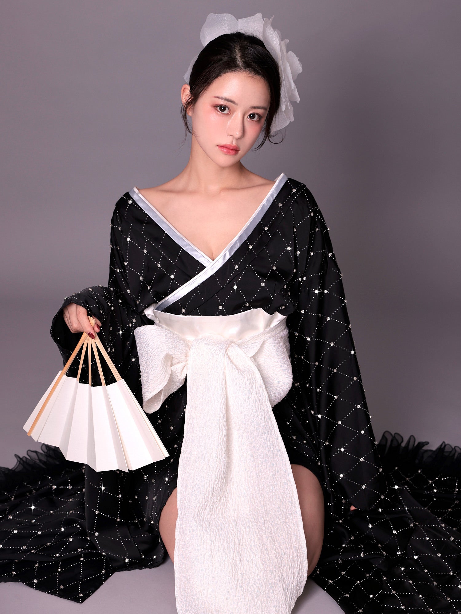 【2点セット】花魁 コスプレ 和柄 本格和装  着物 花魁ドレス ジュエリーコア jewelry core OIRAN｜vcsot-250755-1-ac