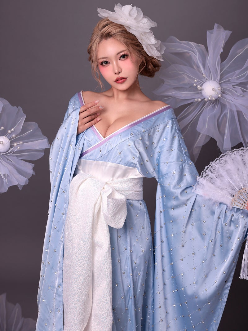 【2点セット】花魁 コスプレ 和柄 本格和装  着物 花魁ドレス ジュエリーコア jewelry core OIRAN｜vcsot-250755-2-ac