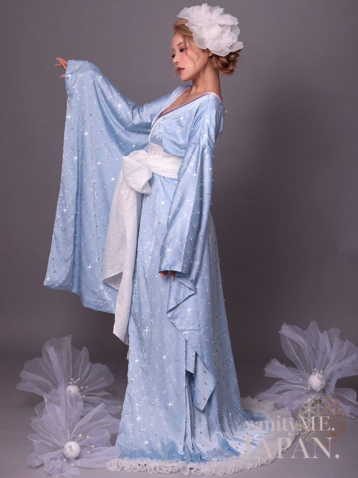2点セット】花魁 コスプレ 和柄 本格和装 着物 花魁ドレス ジュエリー