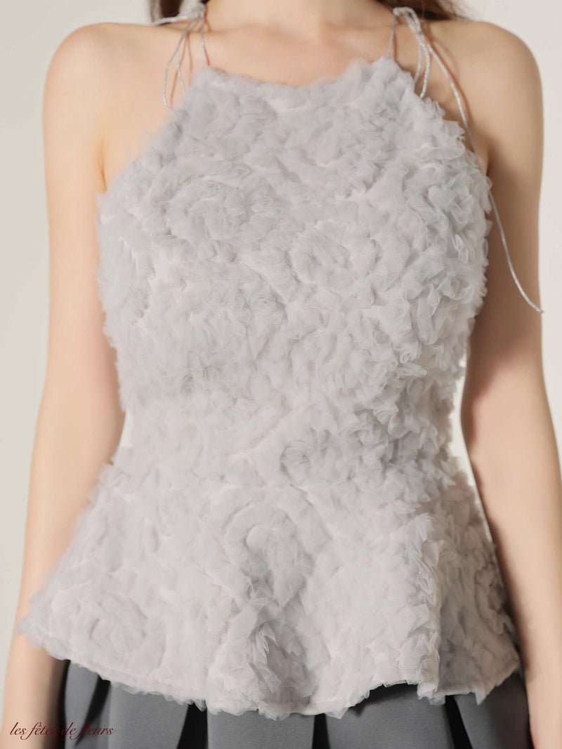 Les fetes de fleurs レフェットデフルール 【XSサイズあり】 fleurs tulle setup dress LF4638-c