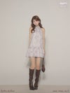 【XSサイズあり】Les fetes de fleurs レフェットデフルール fleurs jacquard mini dress LF4625-c