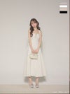【Lサイズあり】charmer jacquard back ribbon long dress LF4635-c