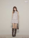 Les fetes de fleurs レフェットデフルール【XSサイズあり】 fleurs jacquard mini dress LF4625