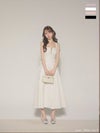 Les fetes de fleurs レフェットデフルール 【Lサイズあり】charmer jacquard back ribbon long dress LF4635
