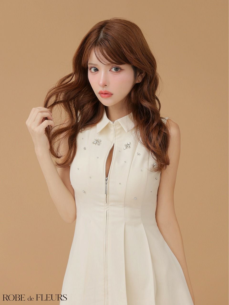 ROBE de FLEURS ローブドフルール 【XS～Lサイズあり】襟付き