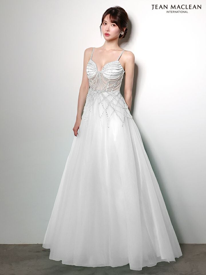 JEAN MACLEAN ジャンマクレーン シャンデリアビジュー/ジュエリー/パールチェーン/姫/ロングドレス  ja51004