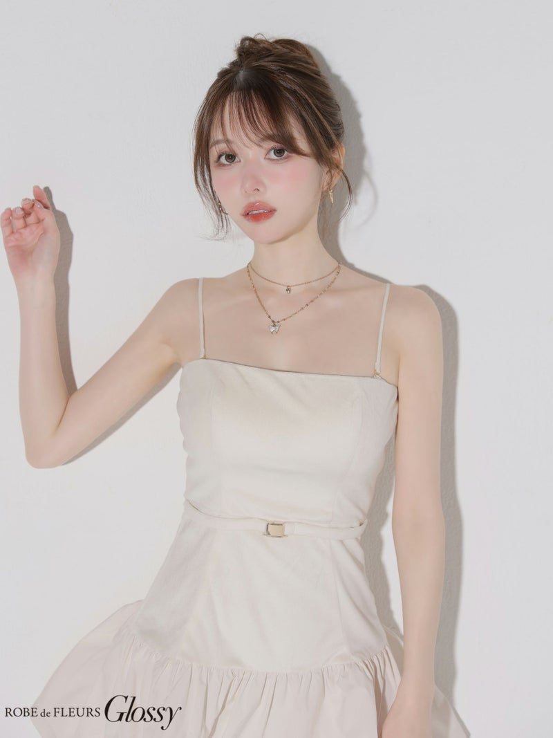 Glossy ローブドフルールグロッシー 【XSサイズあり】ベロアバルーンフレアベアトップミニキャバドレス gl4159-c