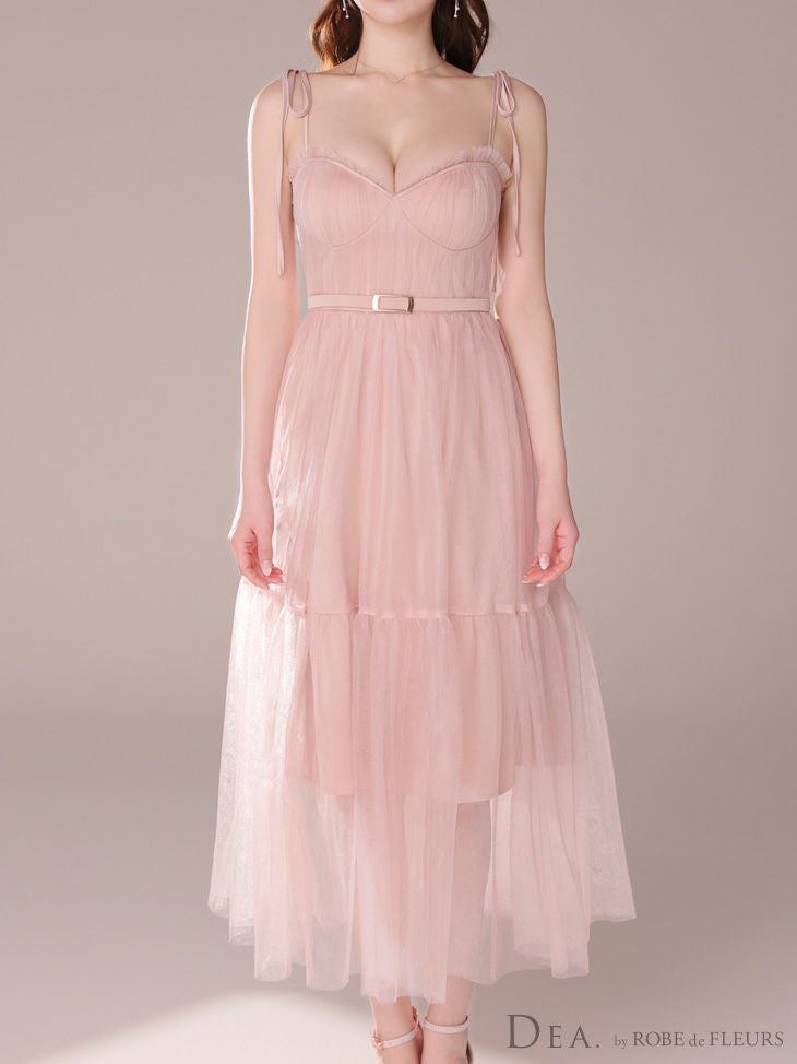 DEA. ディア バイ ローブドフルール ショルダーリボンフレアチュール