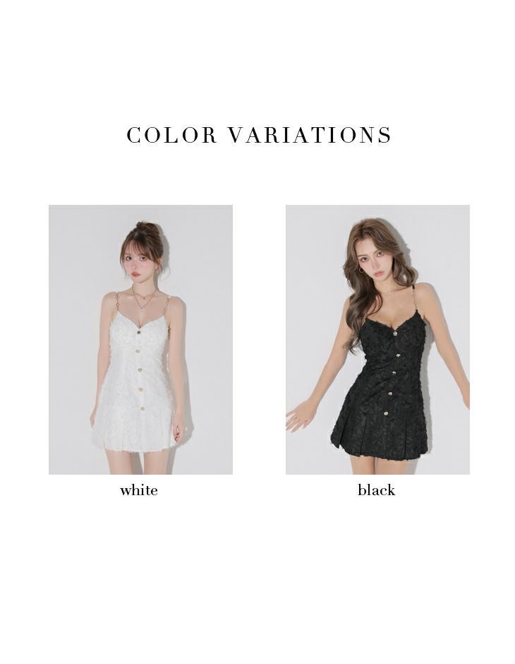 Glossy ローブドフルールグロッシー 【XSサイズあり】フリンジジャガードキャミミニキャバドレス gl4337