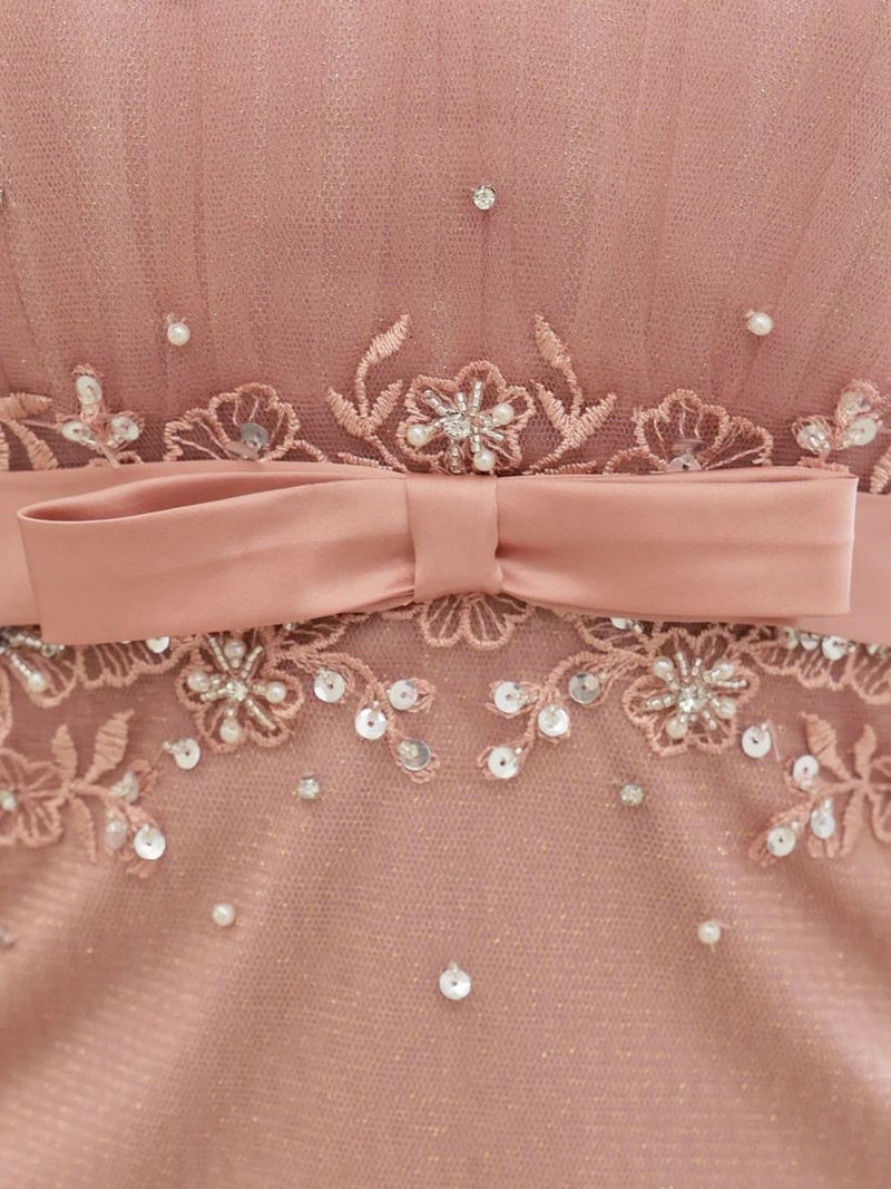 AngelR エンジェルアール メッシュパフスリーブフラワーウエストリボンビジューバストハートカットタイトマイクロミニドレス ar25876