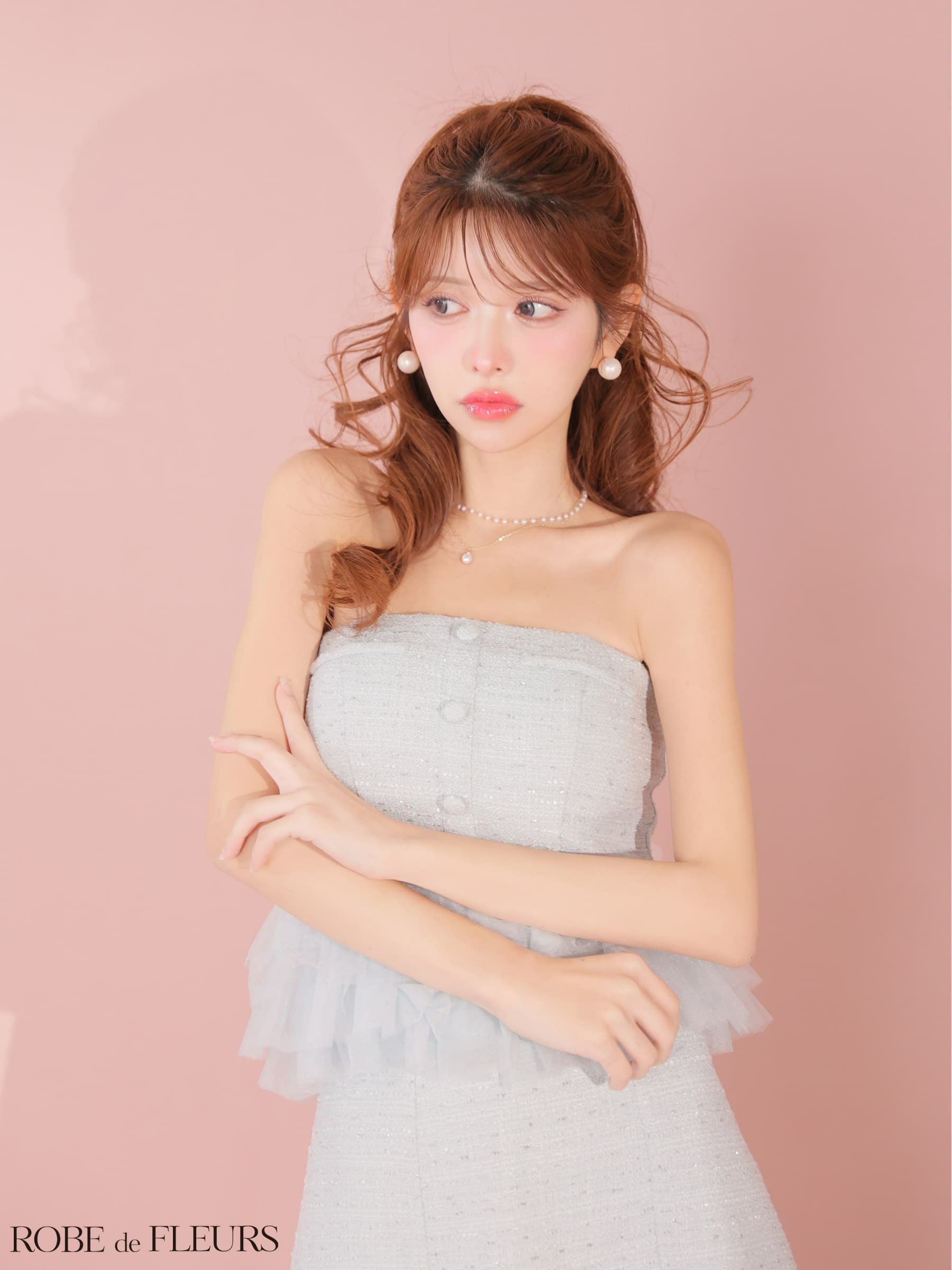 ROBE de FLEURS ローブドフルール 【XSサイズあり】 ベアラメツイード