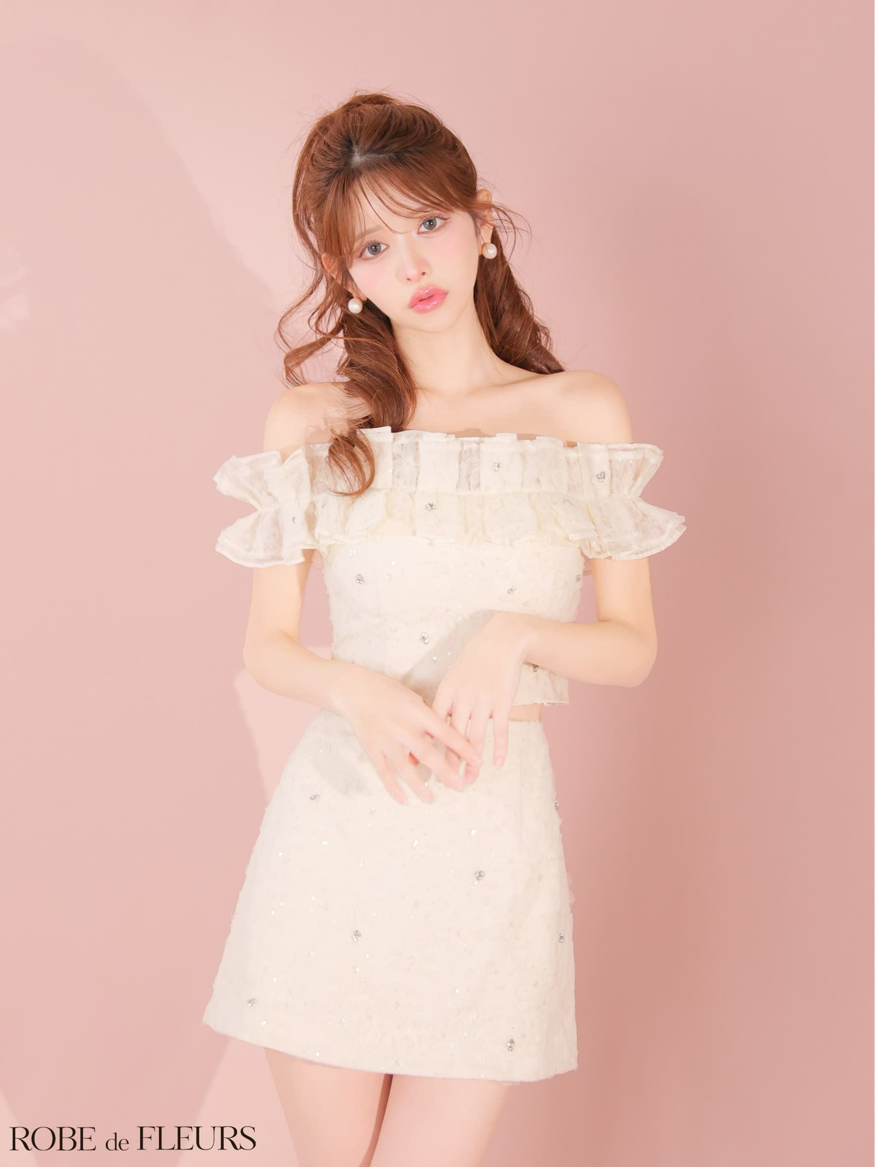 ROBE de FLEURS ローブドフルール 【XSサイズあり】 オフショル