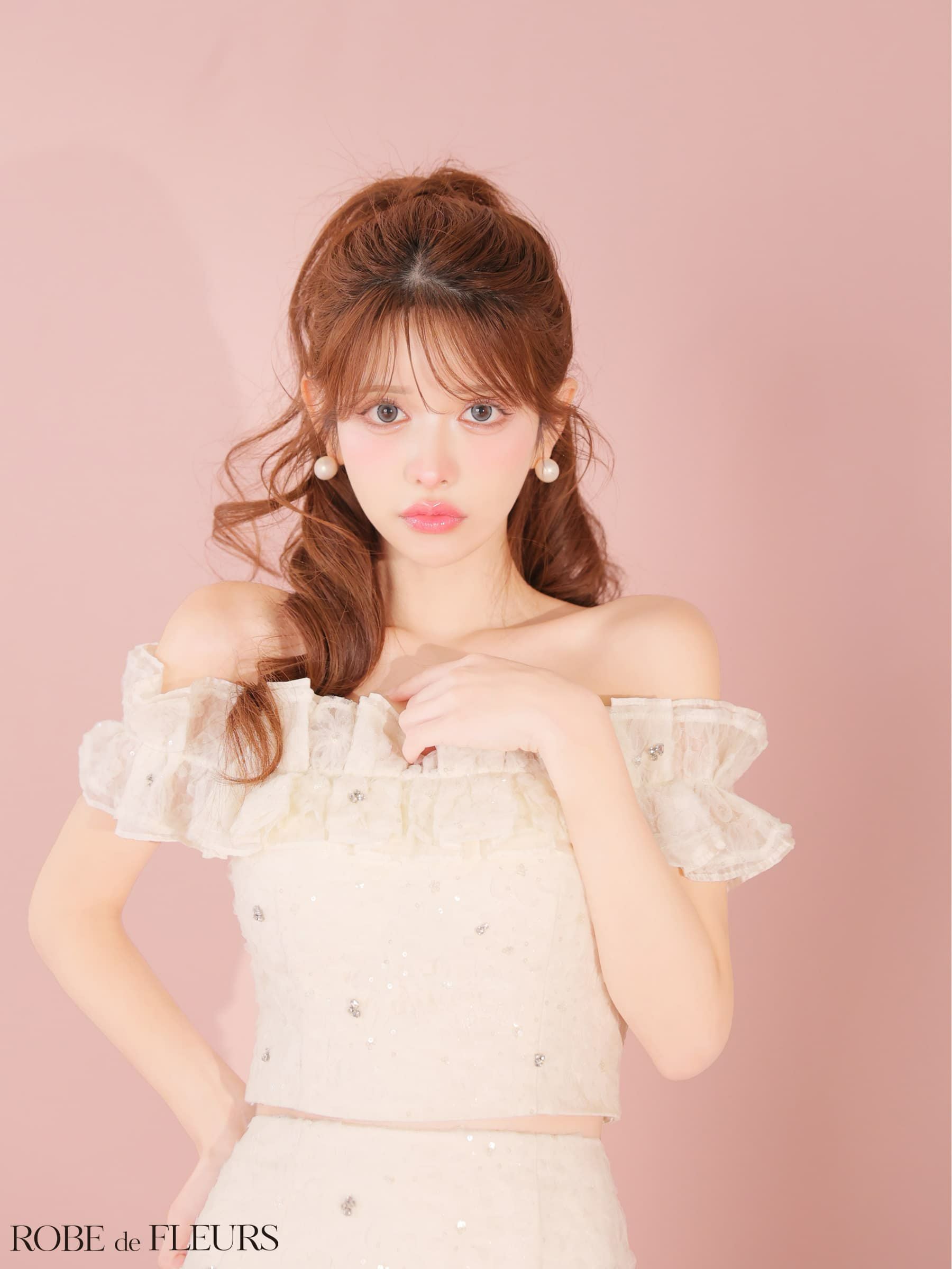 ROBE de FLEURS ローブドフルール 【XSサイズあり】 オフショル