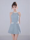 ROBE de FLEURS anier.ROBE ローブドフルール アニエルローブ 【XSサイズあり】 Glitter flannel halter pearl mini dress fm-anier4057-c