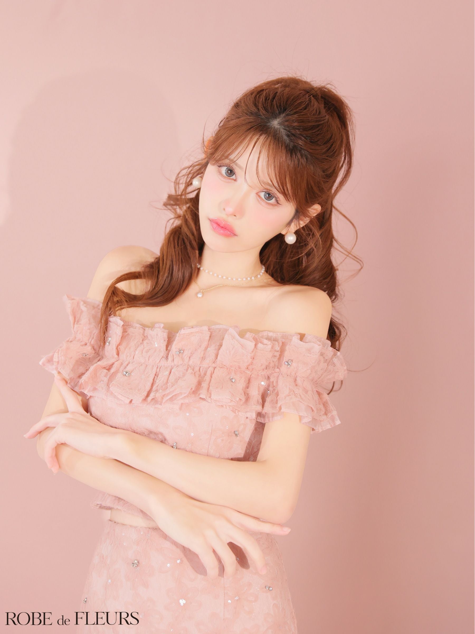 ROBE de FLEURS ローブドフルール 【XSサイズあり】 オフショル
