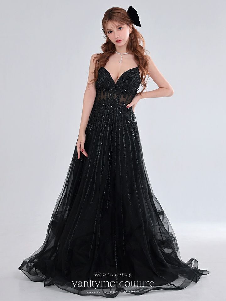 1246 Grace Class シルク　ドレス 38 ビジュー パーティー 黒 Grace Class（グレース クラス） WOMEN GRACE CONTINENTAL グレース