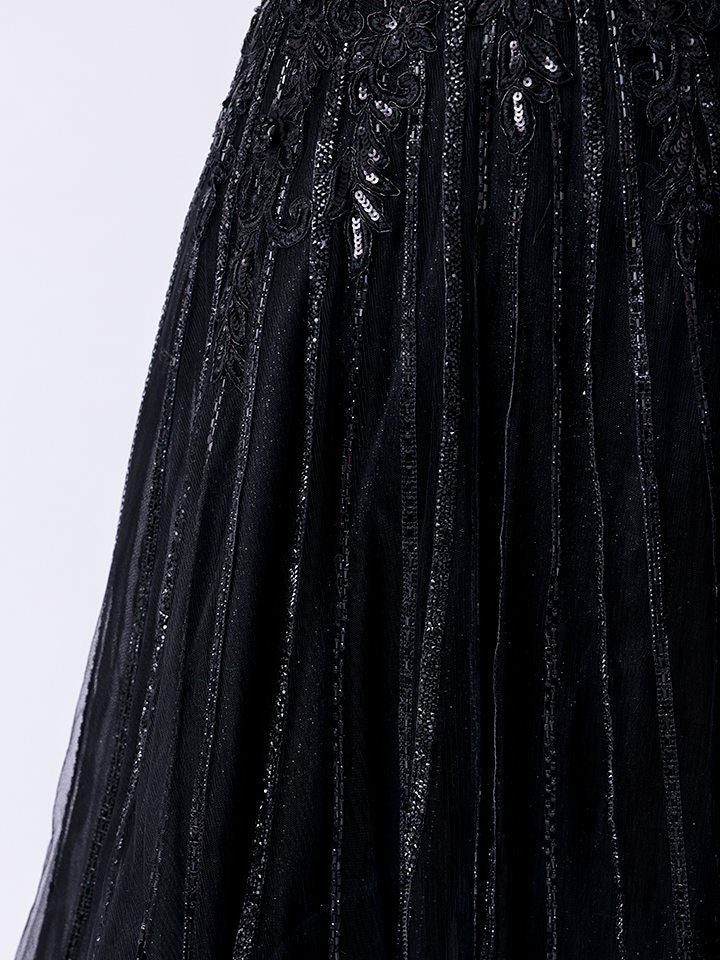 vanityME.couture. バニティミークチュール Noir Crystal Couture ノワール・クリスタル・クチュール ロングドレス バースデー 黒 ビジュー vctr-l-cd994