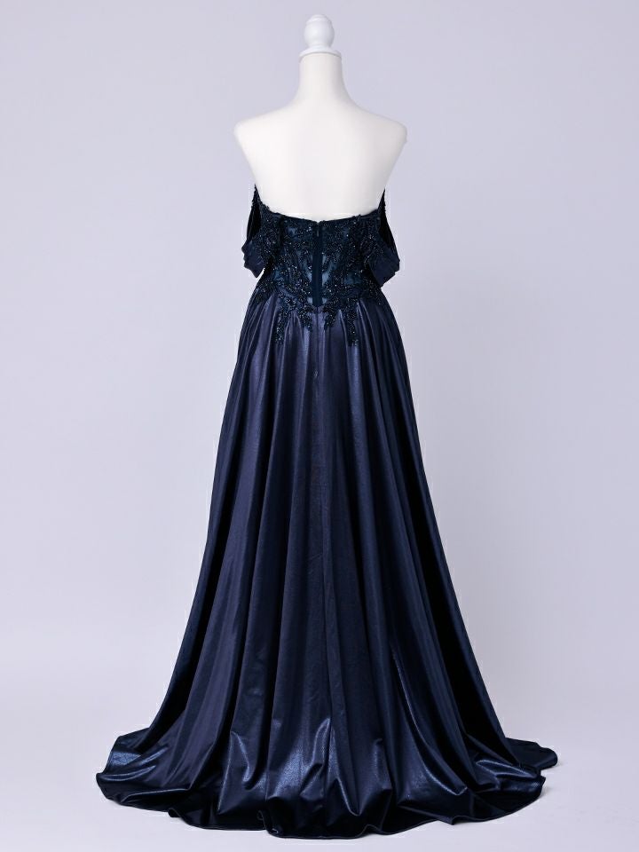 vanityME.couture. バニティミークチュール Noble Navy Couture ノーブル・ネイビー・クチュール ロングドレス 紺 クール vctr-l-cds525-1
