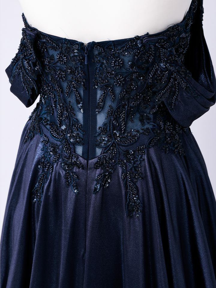 vanityME.couture. バニティミークチュール Noble Navy Couture ノーブル・ネイビー・クチュール ロングドレス 紺 クール vctr-l-cds525-1